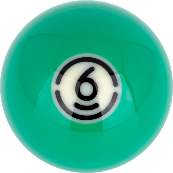 Aramith BLACK Replacement Ball – #6 | Golden Break Billiards